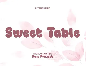 Sweet Table Demo font