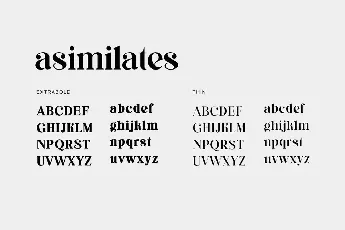 asimilates font