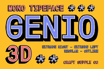 CS Genio Mono 3D font