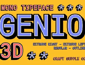 CS Genio Mono 3D font