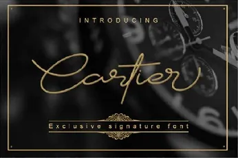 Cartier Script Free font