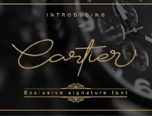 Cartier Script Free font