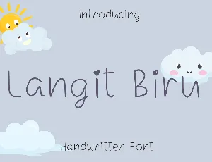 Langit Biru font