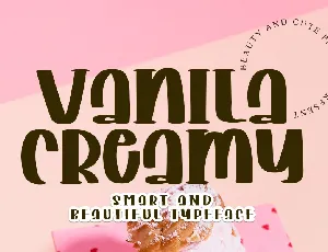 Vanila Creamy font