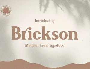 Brickson font