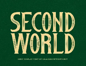 Second World Demo font