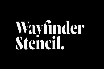 Wayfinder Stencil CF Family font