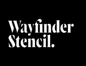 Wayfinder Stencil CF Family font