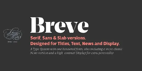 Breve Text Family font