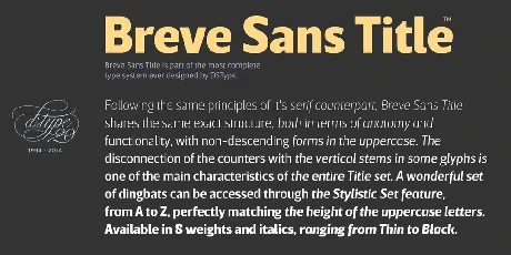 Breve Text Family font