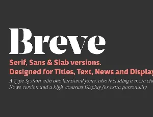 Breve Text Family font