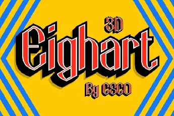 Eighart 3D font