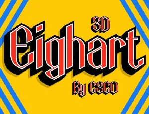 Eighart 3D font