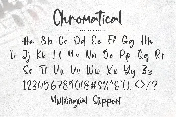 Chromatical font