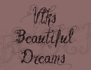 Vtks Beautiful Dreams font