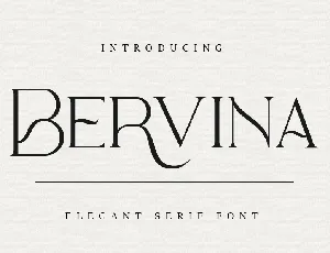 Bervina Stylish Serif font