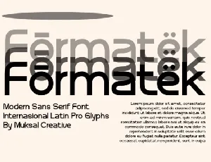 Formatek font