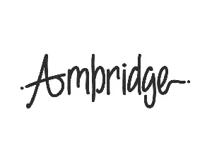 Ambridge Demo font