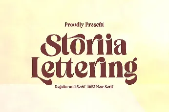 Storia Lettering font