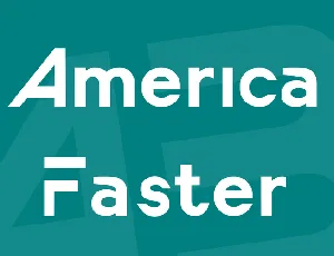 America Faster font