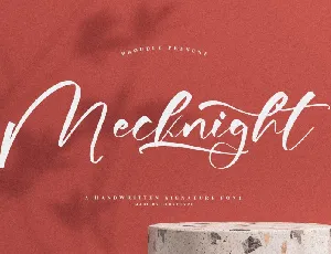 Mecknight font