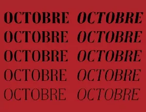 Octobre font