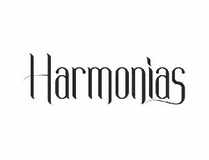 Harmonias font