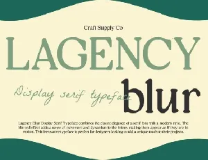 Lagency Blur font