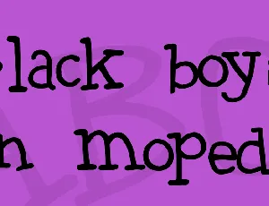 Black boys on mopeds font