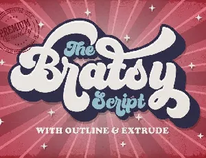 Bratsy Bold Script font