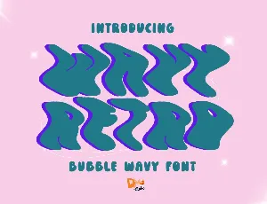 Wavy Retro - Personal Use font