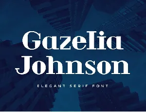 Gazelia Johnson font