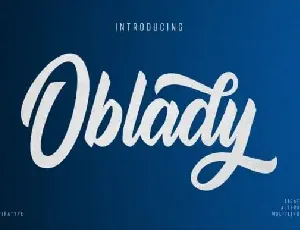 Oblady Bold Script font