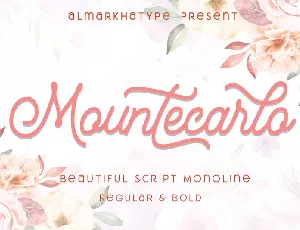 Mountecarlo Monoline Script font