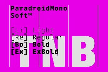 ParadroidMono Soft font