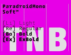 ParadroidMono Soft font
