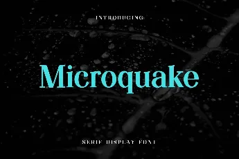 Microquake font