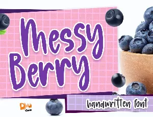 Messy Berry font