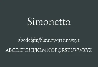 Simonetta Family font