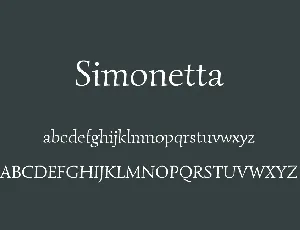 Simonetta Family font