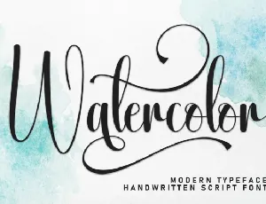 Watercolor Calligraphy font