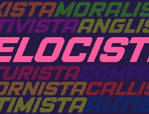 VELOCISTA font