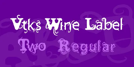 Vtks Wine Label font