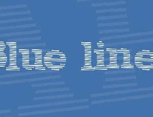 Blue lines font