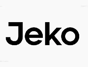 Jeko Family font