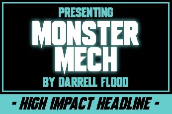 Monster Mech Display font