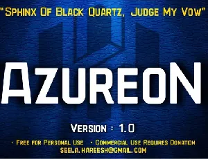 AzureoN font