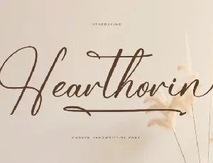 Hearthorin – Modern Handwriting font
