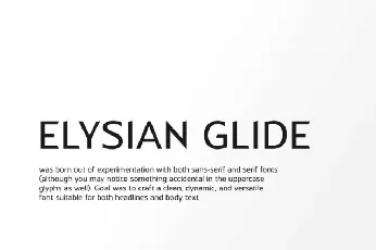 Elysian Glide font