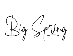 Big Spring Demo font